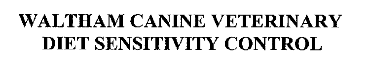 WALTHAM CANINE VETERINARY DIET SENSITIVITY CONTROL