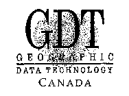 GDT GEOGRAPHIC DATA TECHNOLOGY CANADA