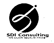 SDI CONSULTING WE KNOW, BECAUSE WE DO