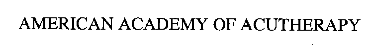 AMERICAN ACADEMY OF ACUTHERAPY