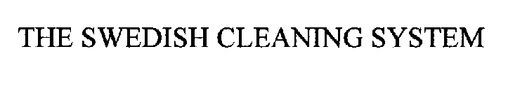 THE SWEDISH CLEANING SYSTEM