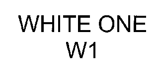 WHITE ONE W1