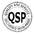 QSP QUALITY AND SERVICE DELIVERED WITH PRIDE