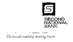SECOND NATIONAL BANK THE PEOPLE MAKING BANKING BETTER.