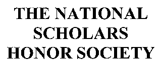 THE NATIONAL SCHOLARS HONOR SOCIETY