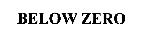 BELOW ZERO