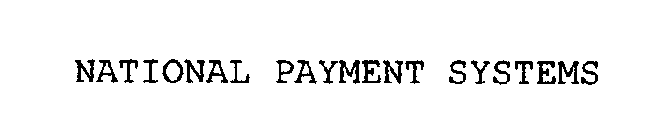 NATIONAL PAYMENT SYSTEMS