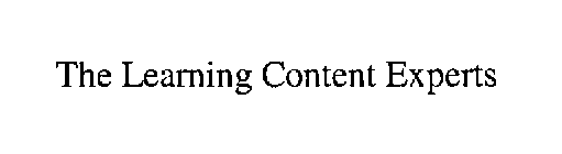 THE LEARNING CONTENT EXPERTS