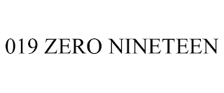 019 ZERO NINETEEN