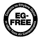 EG-FREE CONTAINS NO ETHYLENE GLYCOL OR OTHER TOXIC AIR CONTAMINANTS