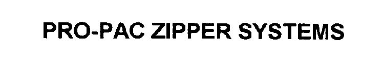 PRO-PAC ZIPPER SYSTEMS