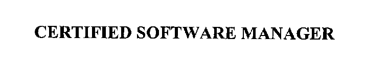 CERTIFIED SOFTWARE MANAGER