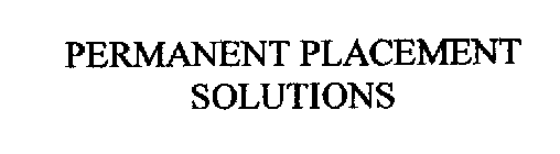 PERMANENT PLACEMENT SOLUTIONS