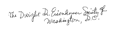 THE DWIGHT D. EISENHOWER SOCIETY OF WASHINGTON, D.C.