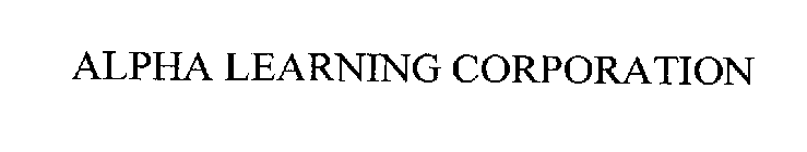 ALPHA LEARNING CORPORATION