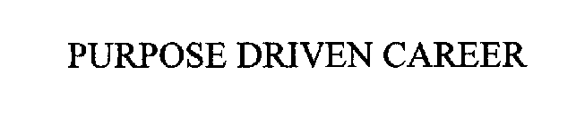 PURPOSE DRIVEN CAREER