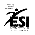 IMPROVING BUSINESS PERFORMANCE ESI INTERNATIONAL AN IIR COMPANY