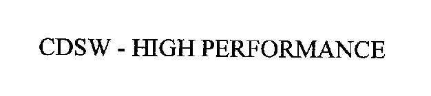 CDSW - HIGH PERFORMANCE