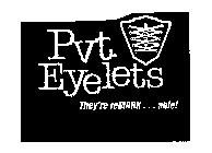 PVT. EYELETS THEY'RE REMARK...ABLE!