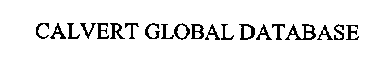 CALVERT GLOBAL DATABASE