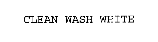 CLEAN WASH WHITE
