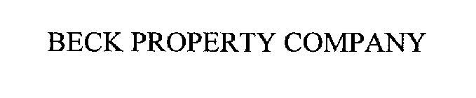 BECK PROPERTY COMPANY