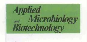 APPLIED MICROBIOLOGY AND BIOTECHNOLOGY