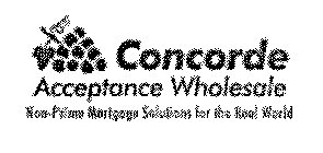 CONCORDE ACCEPTANCE WHOLESALE NON-PRIME MORTGAGE SOLUTIONS FOR THE REAL WORLD