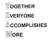 TOGETHER EVERYONE ACCOMPLISHES MORE
