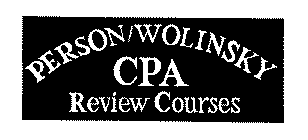 PERSON/WOLINSKY CPA REVIEW COURSES