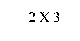 2 X 3