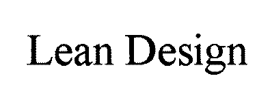 LEAN DESIGN