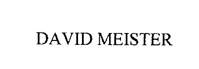 DAVID MEISTER