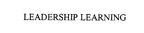 LEADERSHIP LEARNING