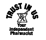 TRUST IN US RX YOUR INDEPENDENT PHARMACIST
