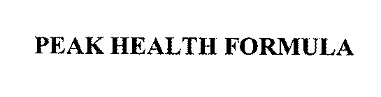 PEAK HEALTH FORMULA