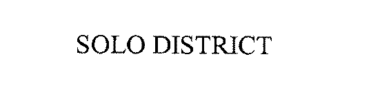 SOLO DISTRICT