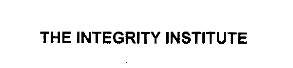 THE INTEGRITY INSTITUTE