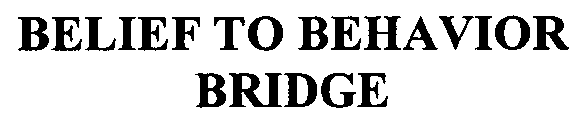 BELIEF TO BEHAVIOR BRIDGE