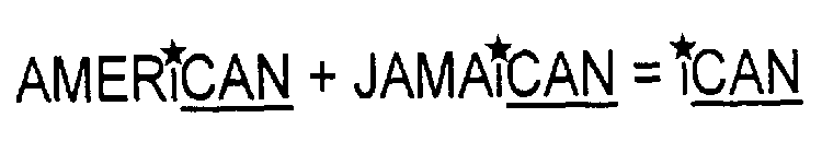 AMERICAN + JAMAICAN = ICAN