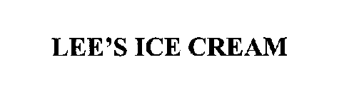 LEE'S ICE CREAM