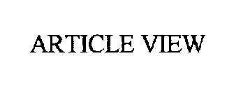 ARTICLE VIEW