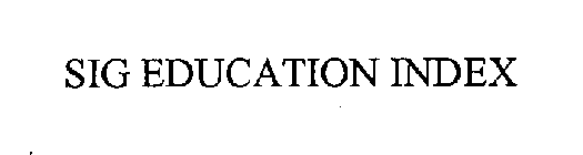 SIG EDUCATION INDEX