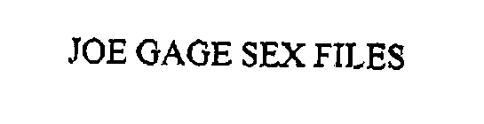 JOE GAGE SEX FILES