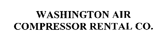 WASHINGTON AIR COMPRESSOR RENTAL CO.