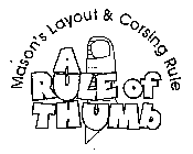 A RULE OF THUMB MASON'S LAYOUT & CORSING RULE