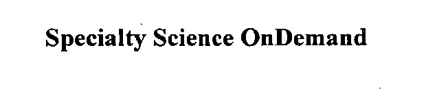 SPECIALTY SCIENCE ONDEMAND