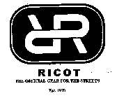 RR RICOT THE OFFICIAL GEAR FOR THE STREETS EST. 1970