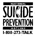 NATIONAL SUICIDE PREVENTION HOTLINE 1-800-273-TALK