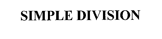 SIMPLE DIVISION